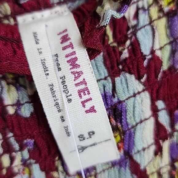 NWT Free People Garden Party Small Red Floral Dress - Picture 5 of 7